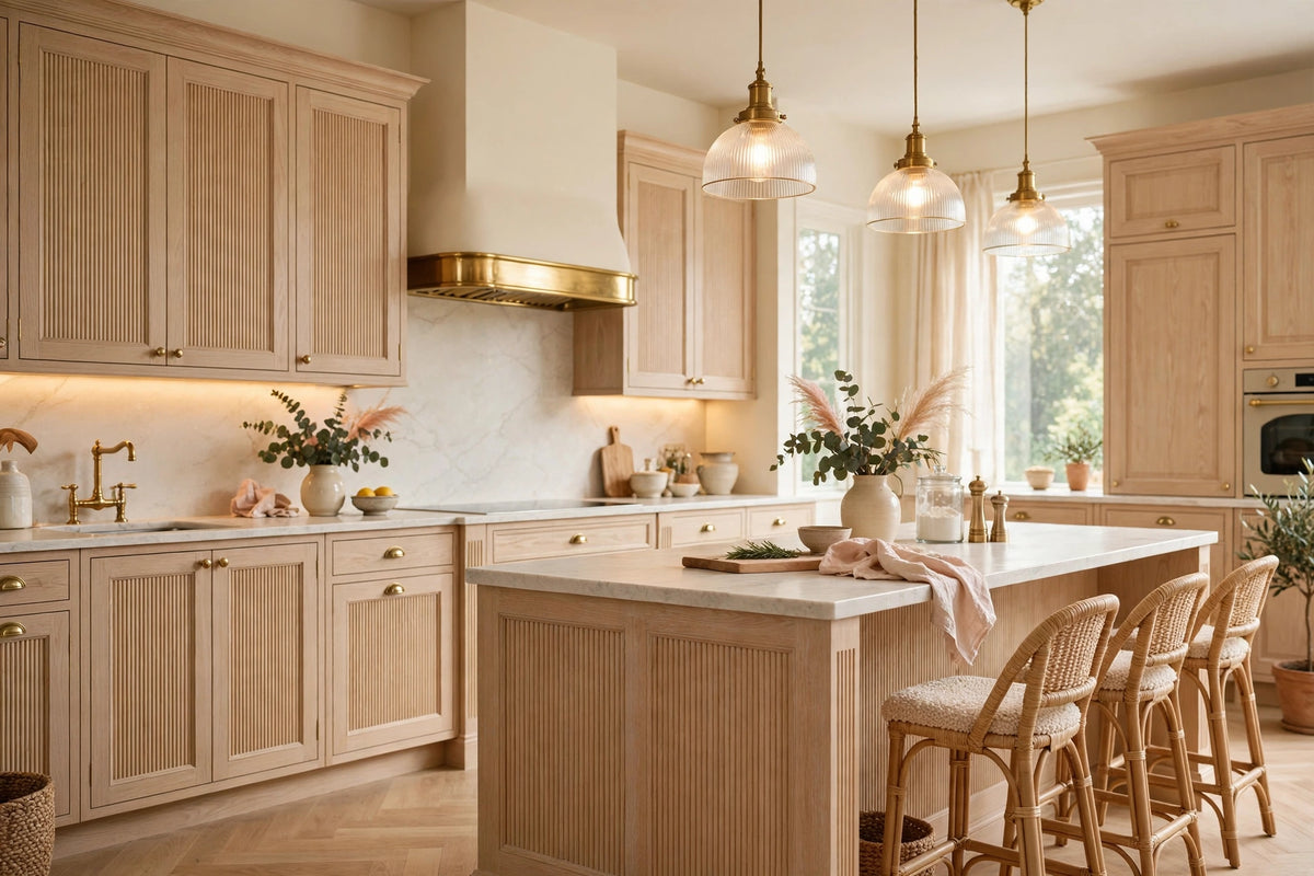 White Oak Fluted Cabinets — Sample Door