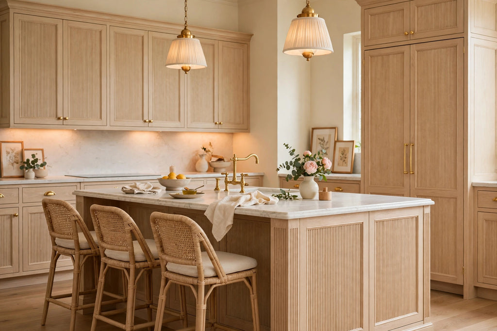 White Oak Fluted Cabinets — Sample Door