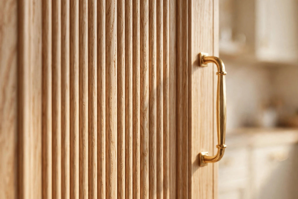 White Oak Fluted Cabinets — Sample Door