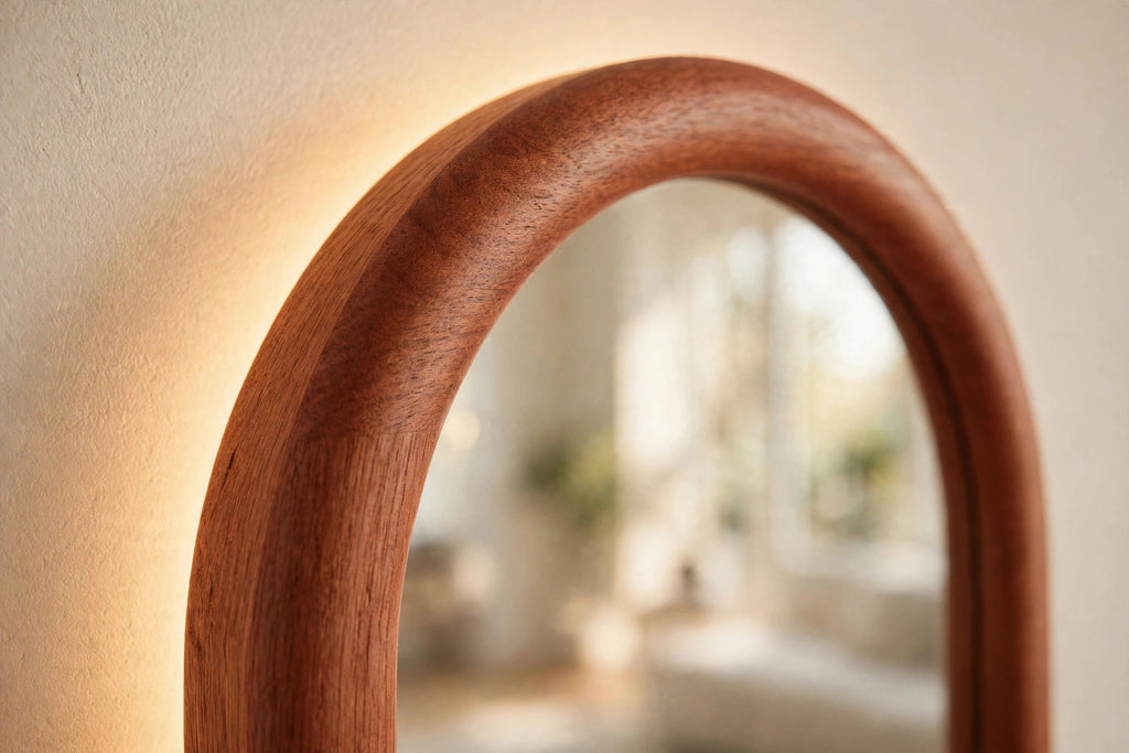 Custom lit cherry capsule mirror