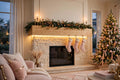 Custom lit bamboo mantel