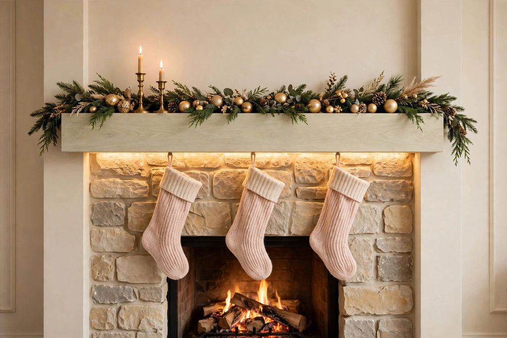 Custom lit poplar mantel