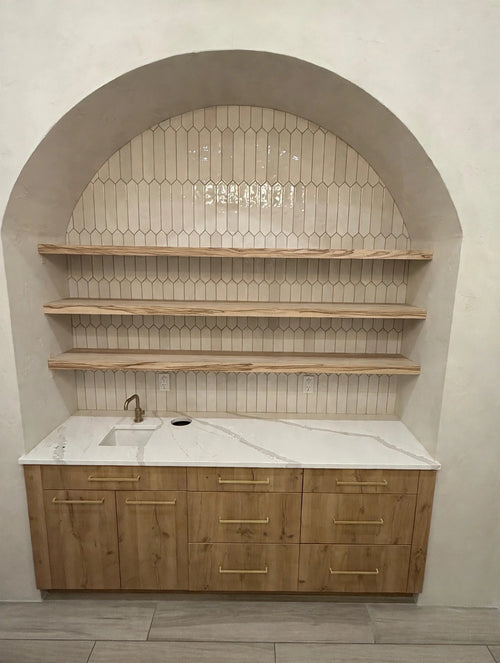 Oak & Glow lighted ash shelf