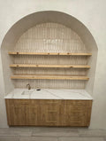 Oak & Glow lighted pine shelf