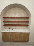 Oak & Glow lighted sapele shelf